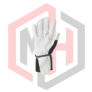 ถุงมือเชื่อม สีขาวดำ สำหรับงานเชื่อม TIG/MIG  เสริมความแข็งแรงบริเวณฝ่ามือ ป้องกันไฟฟ้าสถิต ทนต่อการฉีกขาด  ปลายแขนตรง  ไม่มีแป้งซิลิโคน  ทำจากหนัง  11 ออนซ์ - Product Image 2