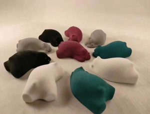 Sillón Moderno en Forma de Perro Blanco, Mueble Contemporáneo para Sala de Estar, Dormitorio, Apartamento, Comedor, con Patas de Madera - Product Image 3