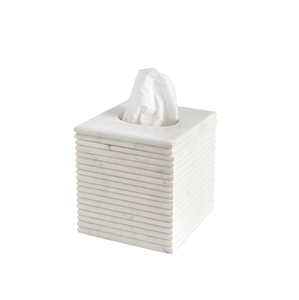 Porte-boîte à mouchoirs en marbre carré, vente d'usine, design martelé, porte-boîte à mouchoirs en papier pour la décoration de la maison, en vente - Product Image 1