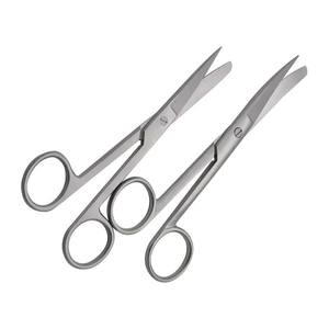 Tijeras quirúrgicas de acero inoxidable, puntas afiladas, curvadas y rectas, para cabeza redonda - Product Image 6