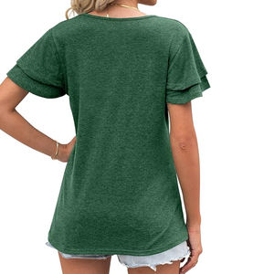 High Quality Stylish Casual <b>T</b>-<b>Shirt</b> for Women Custom Printing OEM ODM Bangladeshi Factory <b>Plus</b> <b>Size</b> Options Logo Embroidery - Product Image 4