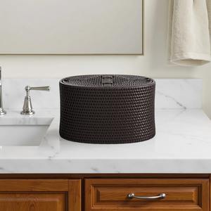 กล่องหวายทรงรีกล่องเก็บของแฮนด์เมดอุปกรณ์ตกแต่งบ้านและบ้านธรรมชาติเป็นมิตรกับสิ่งแวดล้อมขายส่งจากเวียดนาม - Product Image 6