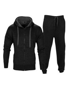 Chándal con cremallera completa personalizado de alta calidad 300 GSM Sudadera con capucha y pantalones de chándal Jogging Bottoms Chándal de peso pesado para hombres - Product Image 3