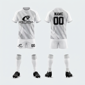 Servicio OEM, Uniforme de Rugby Antibacterial de Manga Corta para Hombre, Logotipo Personalizado, 100% Poliéster, Duradero y Ligero - Product Image 1