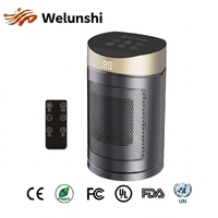 Chauffage d'appoint métallique WLS-2102 en gros avec affichage numérique et télécommande, 3 modes, minuterie ECO, oscillation, chauffage portable, logo personnalisé