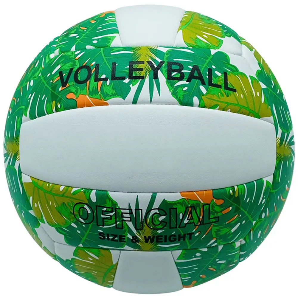 New custom made wholesale Soft Foam Microfiber PU volley balls colorful Size 5 custom Beach volleyball