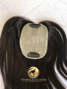 Vente chaude 12 pouces 7x10 droite Topper brut indien Temple Remy vierge donneur unique frontale directe Extensions de cheveux humains - Product Image 6