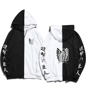 Gama spor japonya Anime Titan baskı erkekler Hoodies tişörtü Hoodie Patchwork ince giyim Hip Hop Streetwear Tops