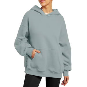 High Quality Women Hoodie Loose Fit Fleece <b>Drop</b> Shoulder Oversize Streetwear Windproof Hoodies Sweatshirts Breathable - Product Image 1
