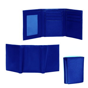 RFID Blocking Genuine Leather Trifold <b>Wallet</b> for <b>Men</b> Customized Color Slim <b>Small</b> Durable Gradient Design 220g High Quality - Product Image 1