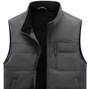 Chaleco Acolchado Personalizado para Hombre, de Lona, Impermeable, Transpirable, Ecológico, Casual, Talla Grande, con Cierre de Cremallera y Cuello en V, Sin Mangas, para Primavera - Product Image 1