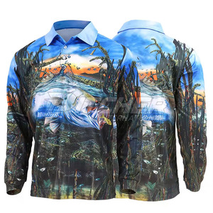 Polo de pesca para hombre elegante con protección UPF 50 + respetuoso con el medio ambiente y ligero 100% poliéster para ropa de verano al aire libre - Product Image 1