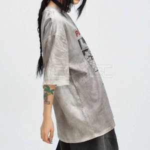 Couleur personnalisée 2025 T-shirt surdimensionné Chemise durable de bonne qualité Nouveau design T-shirt surdimensionné en coton - Product Image 3