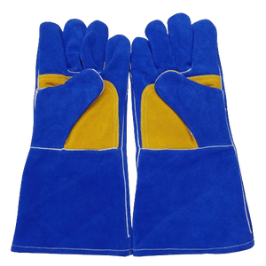 Gants industriels en cuir de vache fendu pour hommes et femmes, anti-coupures, anti-dérapant, protection des mains pour le soudage et les métiers de mécanicien. - Product Image 4