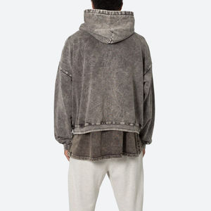 Nouveauté en vente chaude, sweat-shirts à effet délavé pour hommes, style unique, respirant, sweat-shirts à effet délavé de haute qualité - Product Image 2