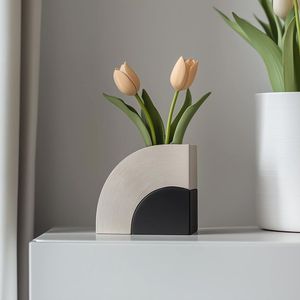 แจกันดอกไม้หินอ่อนธรรมชาติทำมือ TCE พรีเมียม หรูหรา ขัดเงา ตกแต่งบ้าน งานแต่งงาน ศิลปะอาร์ตเดโค สง่างาม ทันสมัย ฝีมือประณีต - Product Image 2