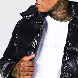 Veste d'hiver matelassée décontractée pour homme, prix de vente d'usine, vente en gros, respirante, confortable, écologique, logo frontal - Product Image 6