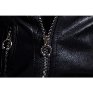 Veste polaire en cuir de luxe pour hommes, tissu en toile de haute qualité pour l'hiver - Product Image 4