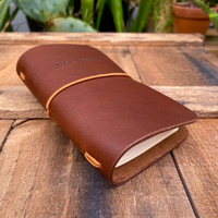 Cuaderno Midori hecho a mano diario de bolsillo de cuero de grano completo personalizado, diario de escritura recargable, regalo de cuaderno de viaje
