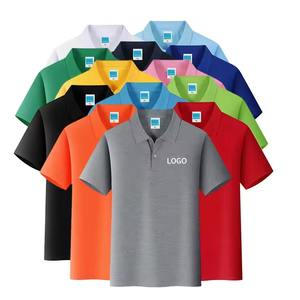 Venta al por mayor unisex para Polos personalizados de manga corta publicidad ropa de trabajo logotipo bordado palabras impresas sólido Polo de Golf - Product Image 6