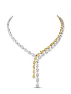 Collier pour femme en or blanc 14 carats, classique, fantaisie, avec diamant de laboratoire taille poire vif, certifié IGI, pour mariage, fiançailles, cadeau - Product Image 3