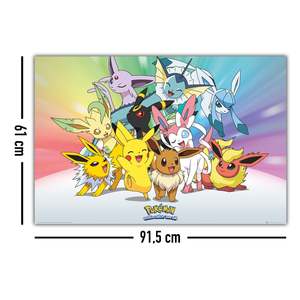 Affiche Pokmon Eevee Evolutions pour décoration murale - Product Image 1