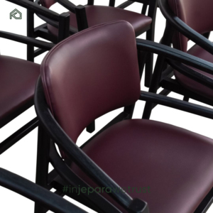 Silla de Comedor de Estilo Nórdico Moderno con Marco de Madera de Teca y Cuero Duradero para Hotel de Lujo, Restaurante, Villa, Sala de Estar y Ocio - Product Image 3