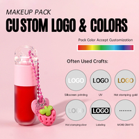 Logo personnalisé mignon doux brillant à lèvres longue durée Unique rose végétalien hydratant lisse marque privée brillant à lèvres