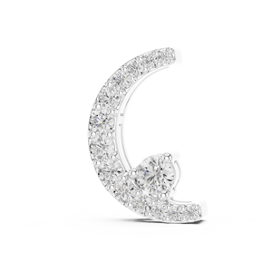 Conjunto de Colgante de Diamante Cultivado en Laboratorio TRENDY CRESCENT, Corte Brillante, Oro Amarillo de 18 Quilates, Chapado en Rodio, Certificado IGI, Regalo de Lujo, Uso Diario - Product Image 2