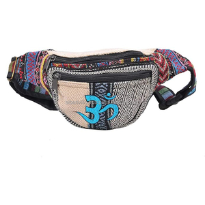 Nueva colección de bolso de hombro cruzado, riñonera de viaje de moda, bolso Hippie ecológico para mujeres y hombres de la India - Product Image 5