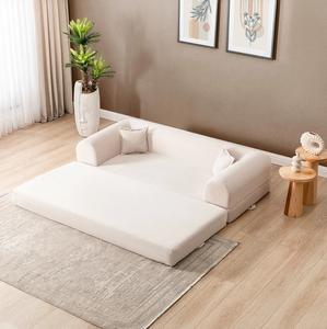 Canapé-lit compressible confortable et extensible pour villa et atelier, design moderne, revêtement en tissu - Product Image 1