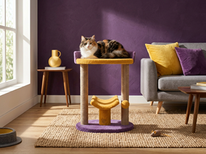 Amistar Sunset Lounge – Arbre à chat classique à 2 niveaux en jute pour toutes les races et tailles - Product Image 2