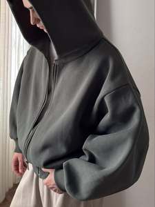 445gsm Vestes pour Hommes Hoodies & Sweatshirts Vêtements Coton Personnalisé Zip up High Street Cardiganover Taille Zip up Hoodie - Product Image 1