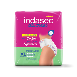 INDASEC DISCREET PANT SUPER TXL B10, Pañales Desechables para Adultos con Control de Incontinencia, Multifuncionales, Ropa Interior para Hombres - Product Image 2