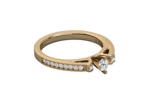 Anillos de Boda para Mujer de Oro Sólido de 14K de Alta Calidad al por Mayor con Diamantes Cultivados en Laboratorio con Engaste Clásico de Garra y Certificado IGI - Product Image 2