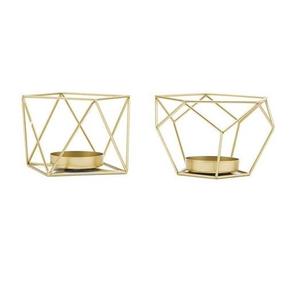 โคมไฟแก้วเหล็กตกแต่งโต๊ะทำด้วยมือดูหรูหราปรับแต่งได้โคมไฟเทียนทนความร้อน - Product Image 2