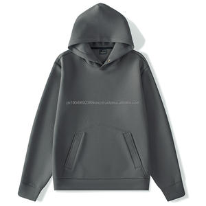 Fabricants de sweats à capuche personnalisés de haute qualité, tissu molletonné lourd 500 g/m², sweat à capuche zippé court et ample pour hommes - Product Image 5