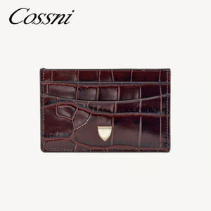 코스니 맞춤형 로고 악어 가죽 카드 홀더 미니멀리즘 초슬림 신용카드 홀더 유니섹스 신용카드용 - Product Image 1