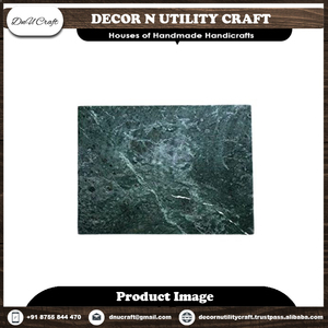 Tabla de Cortar Rectangular de Mármol con Patrón de Vetas Verdes, Tabla de Cortar de Piedra Natural - Product Image 2