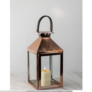 Lanternes décoratives d'extérieur en verre fini Antique avec poignée en cuir, utilisées pour la décoration intérieure et extérieure de la maison - Product Image 4