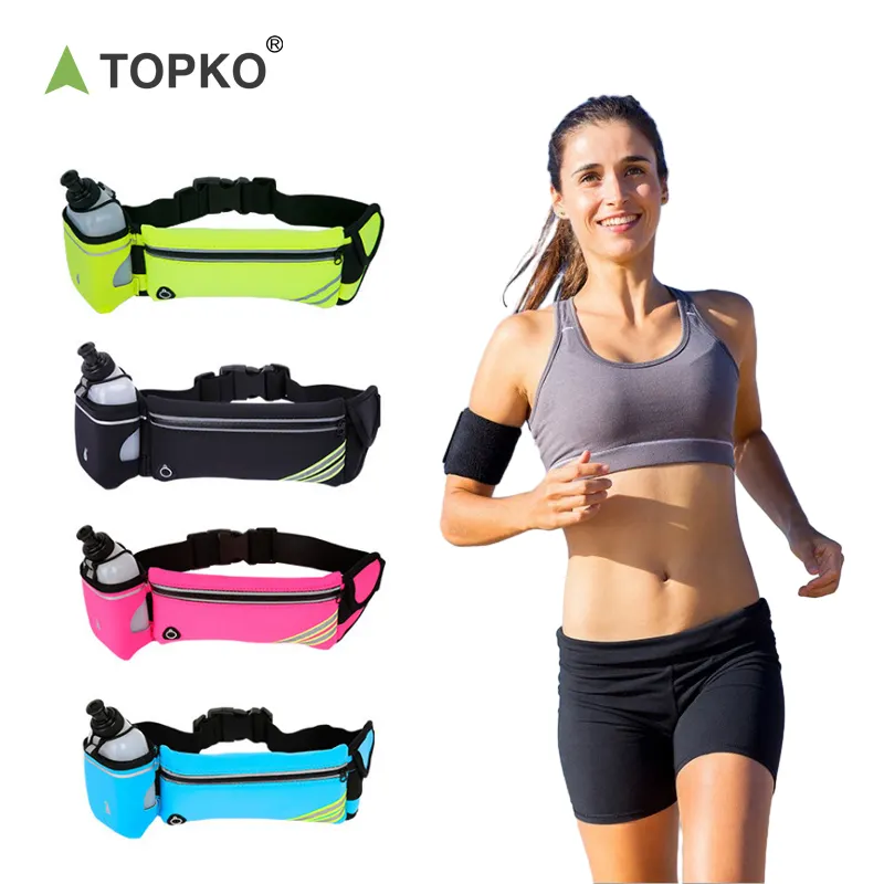 Topko Hoge Kwaliteit Fitness Sport Waterfles Heuptas Oortelefoon Hole Looptas Heuptas