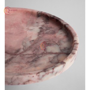 Marbre Dessert et Coupe Gâteau Stand Forme Ronde Fleur Thème Romantique Vente Chaude Stand Avec Dôme En Verre Décor De Table Gâteau Stand - Product Image 3