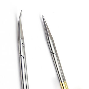 Precio de fábrica, instrumento de belleza, tijera curva de acero inoxidable para cutículas con punta afilada para manicura y cuidado de uñas - Product Image 6