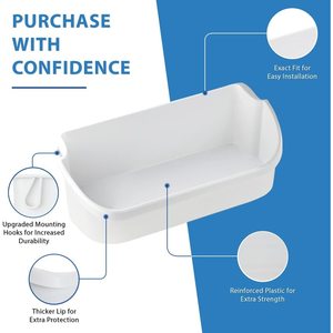 Frigidaire Refrigerator Door Bin 240356401 Compatible <b>Plastic</b> <b>Shelf</b> Replacement New Condition Electric Power for Household Use - Product Image 4