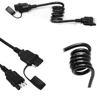Rallonge de fil de remorque Connecteur à 4 broches à 4 voies Cordon extensible côté véhicule et côté remorque 36''
