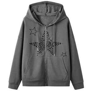 Sweats à capuche de meilleure qualité avec impression personnalisée et impression d'étoiles pour femmes à vendre Street Wear à prix raisonnable - Product Image 2
