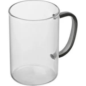 Mug en verre EDDA personnalisé avec poignée, articles promotionnels personnalisables - Product Image 1