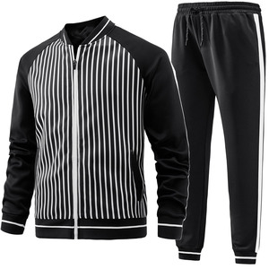 Survêtement de jogging en molleton lourd 100% coton personnalisé de haute qualité avec fermeture éclair et pantalon de survêtement pour homme - Product Image 1