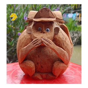 Coconut Monkey <b>Statue</b> Made From Natural Coconut Shell - Top Coconut Shell Handicrafts for Gift and Souvenirs - Product Image 4