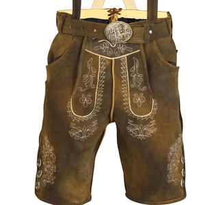 BAVARIAN <b>SHORTS</b> LEDERHOSEN SUEDE LEATHER TRACHTEN <b>MEN</b> WEARS OKTOBERFEST <b>SHORT</b> - Product Image 1